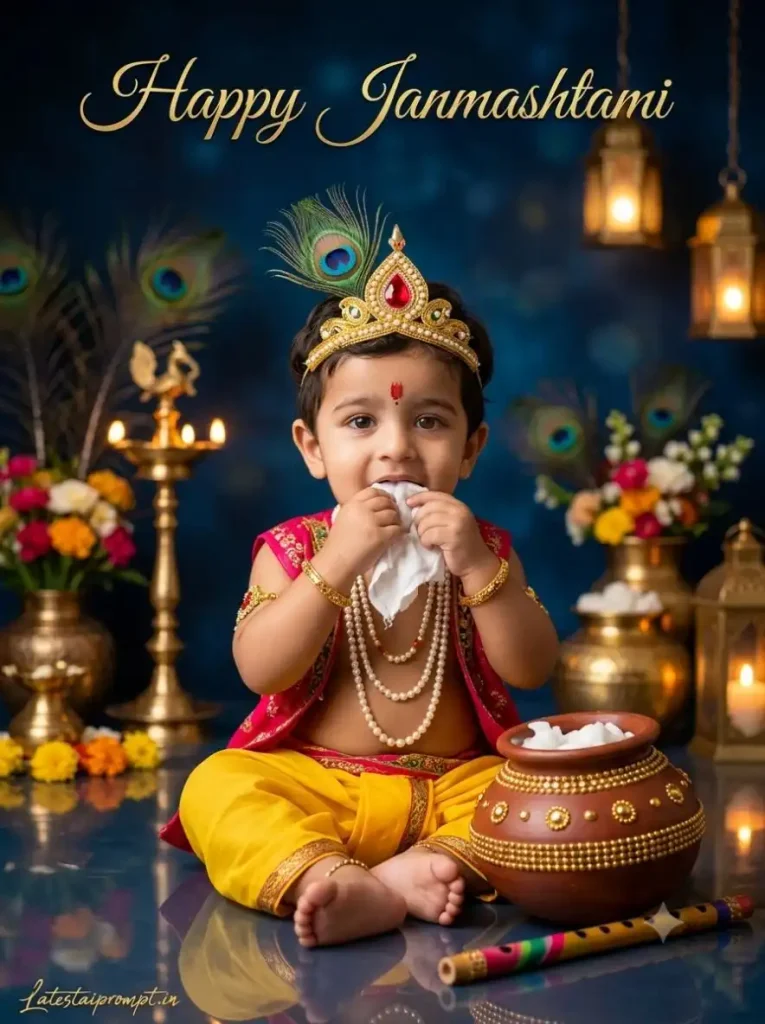 Krishna Janmashtami AI Photo Prompt