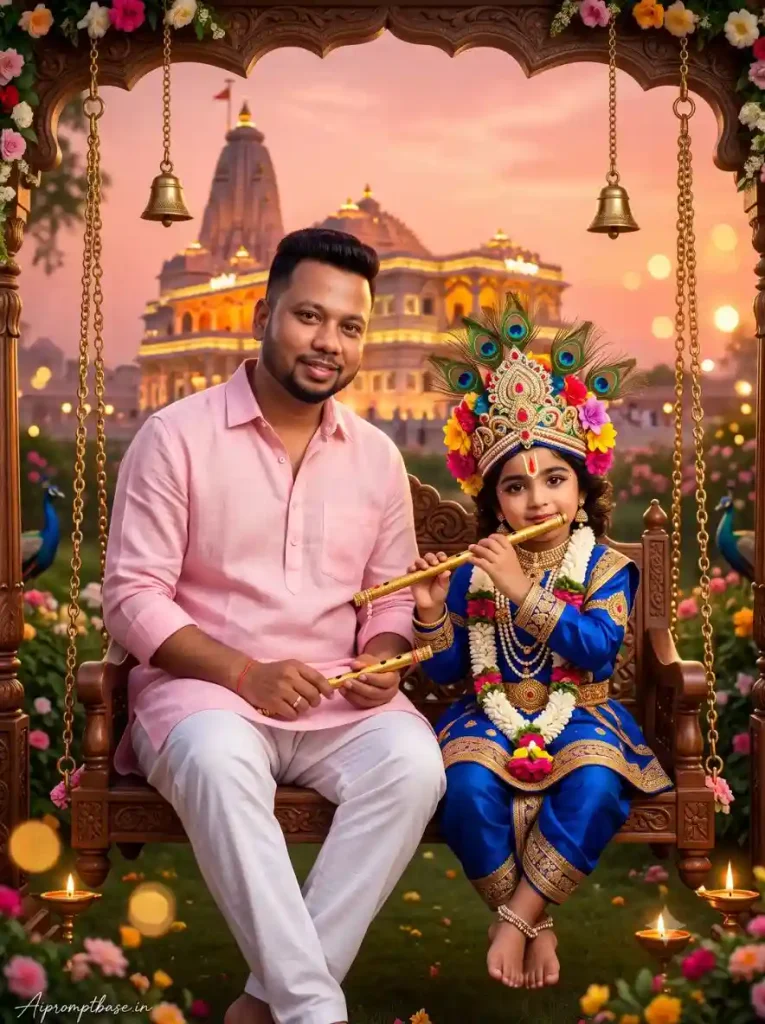 Krishna Janmashtami AI Photo Prompt